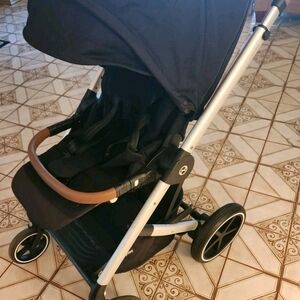 Cybex Balios S Lux Toddler and Baby Stroller - Silver Frame/Moon Black